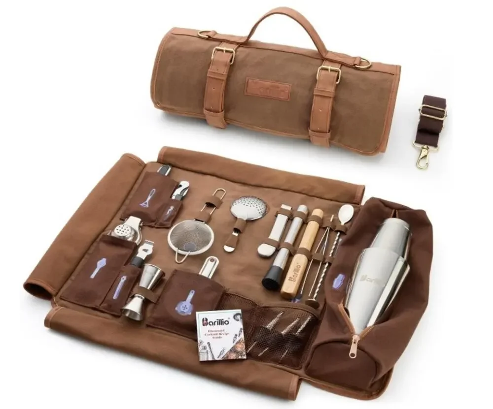 Barillio Bartender Roll Bag & Bar Tool Set - New In Box